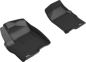 Chevrolet Silverado 1500 Floor Mats - Front - 3D MAXpider - Kagu Series - Black - `19-`20